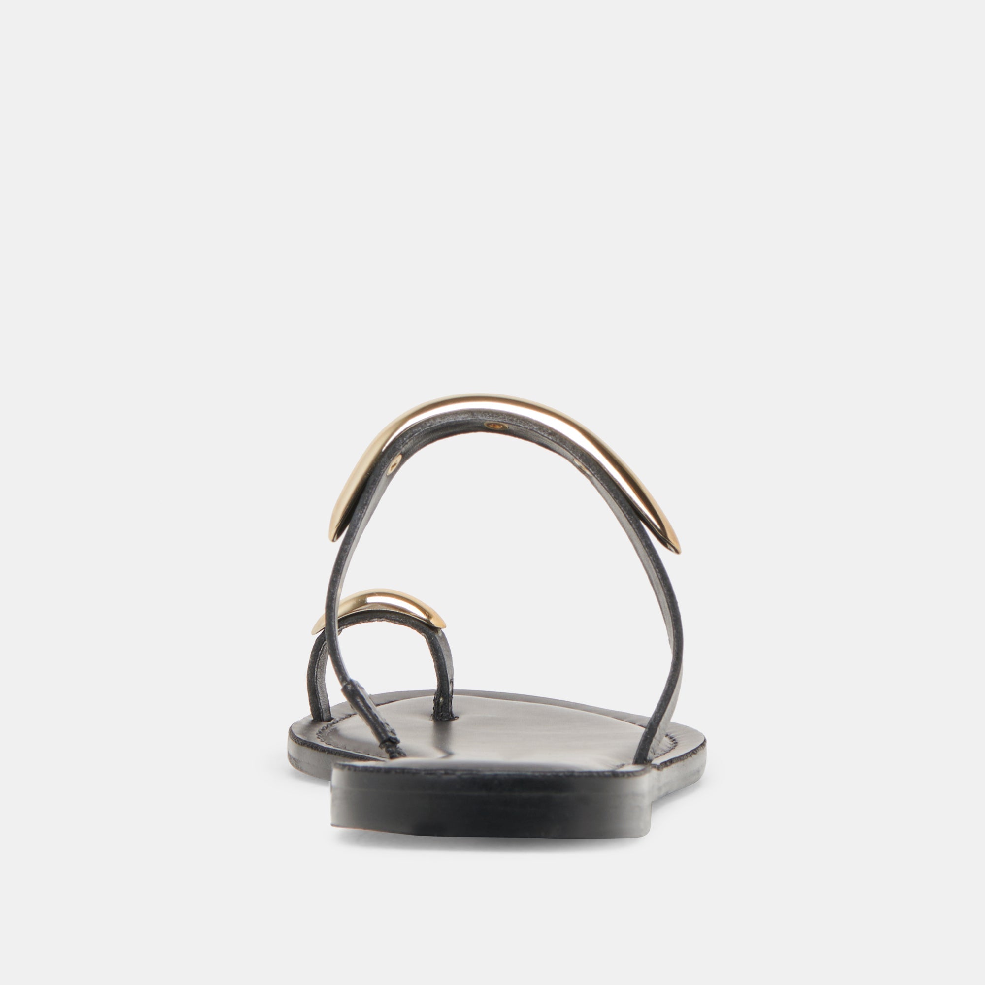 WINK SANDALS BLACK LEATHER - re:vita