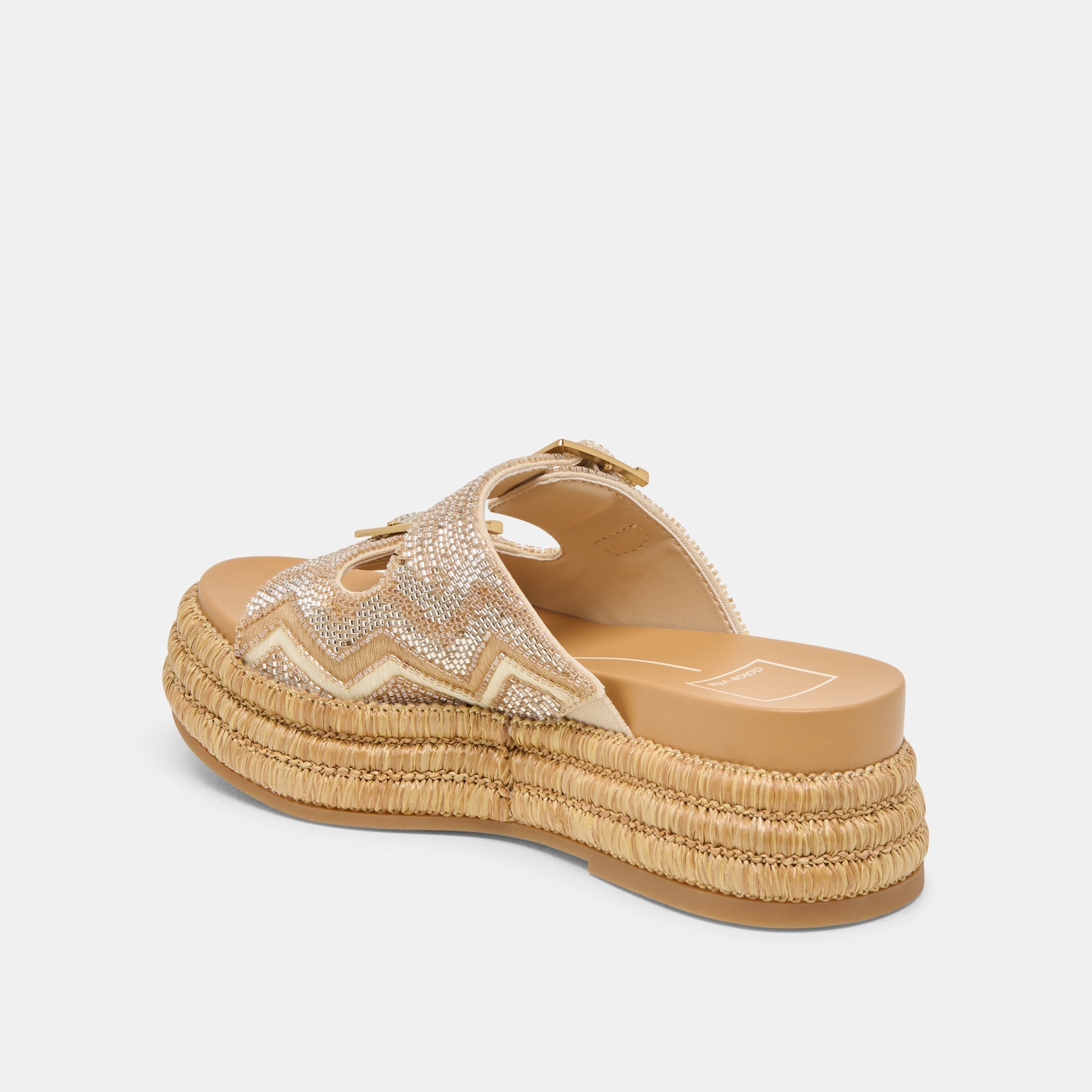 WIXIE SANDALS GOLD MULTI BEADS - re:vita