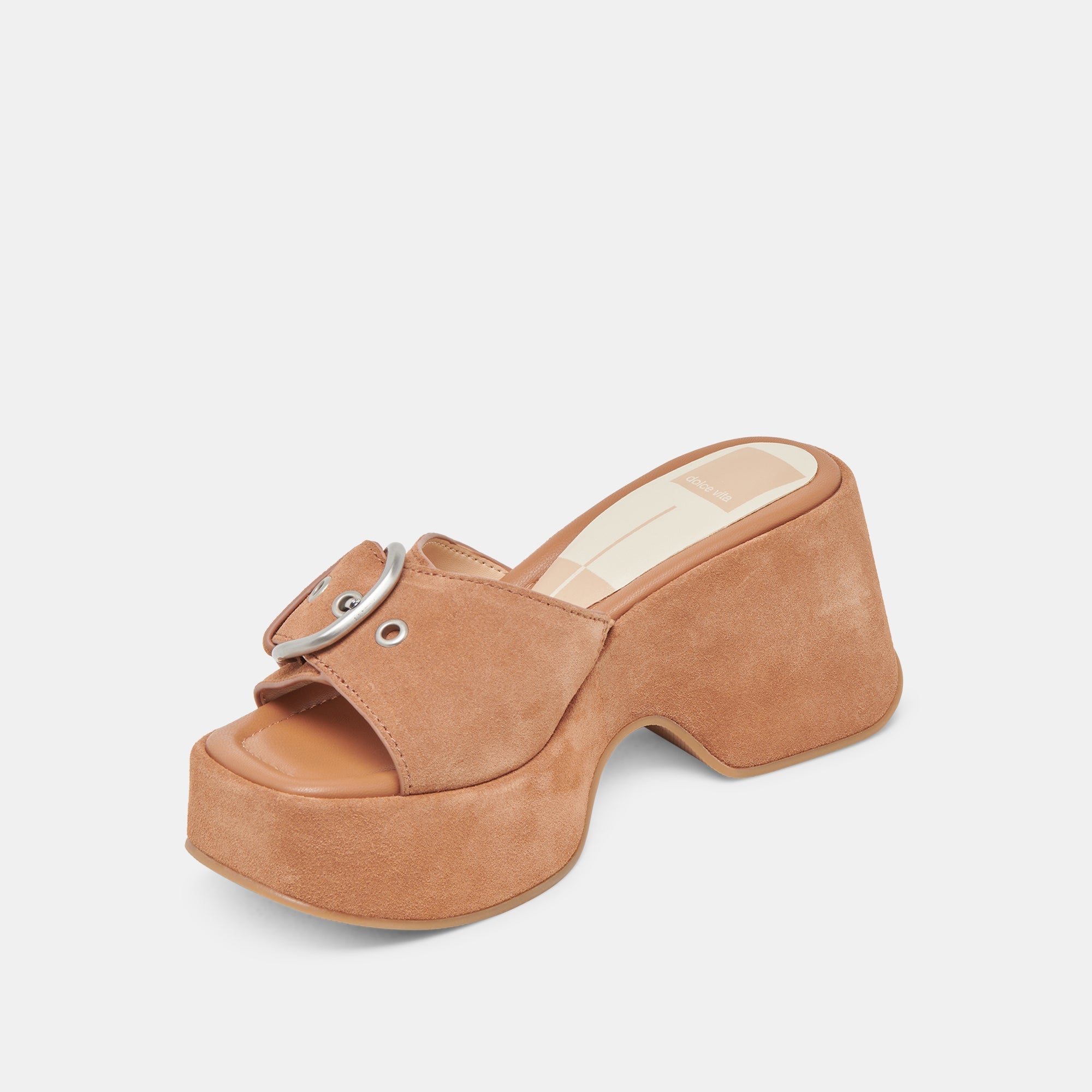 GISEL HEELS SADDLE SUEDE - re:vita