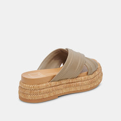 WESLEE SANDALS OLIVE LEATHER - re:vita
