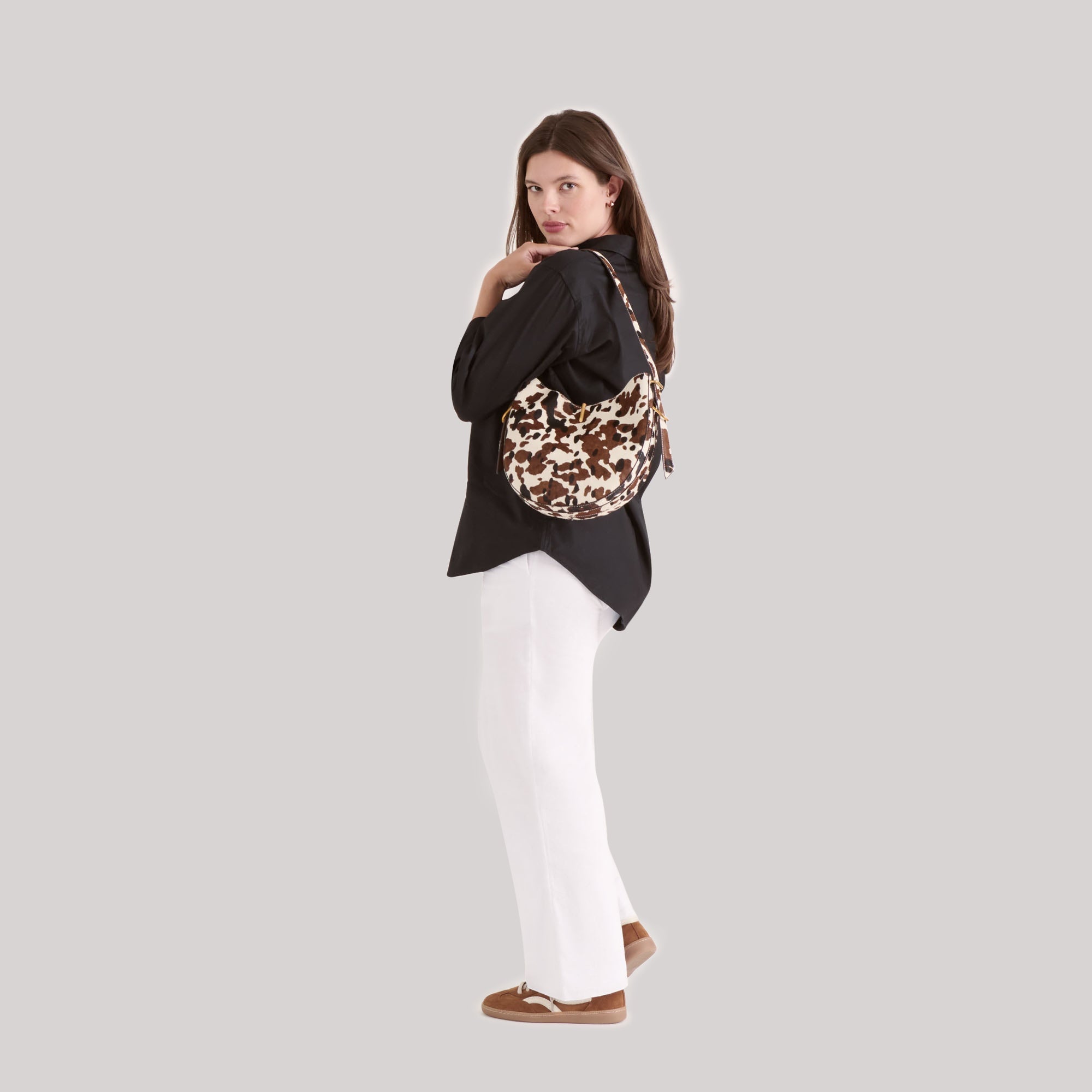 BREE SHOULDER BAG COCOA CALF HAIR