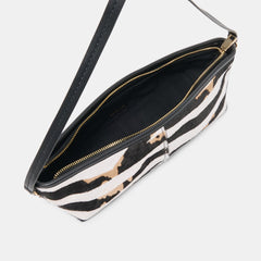 SAVAII SHOULDER BAG ZEBRA CALF HAIR
