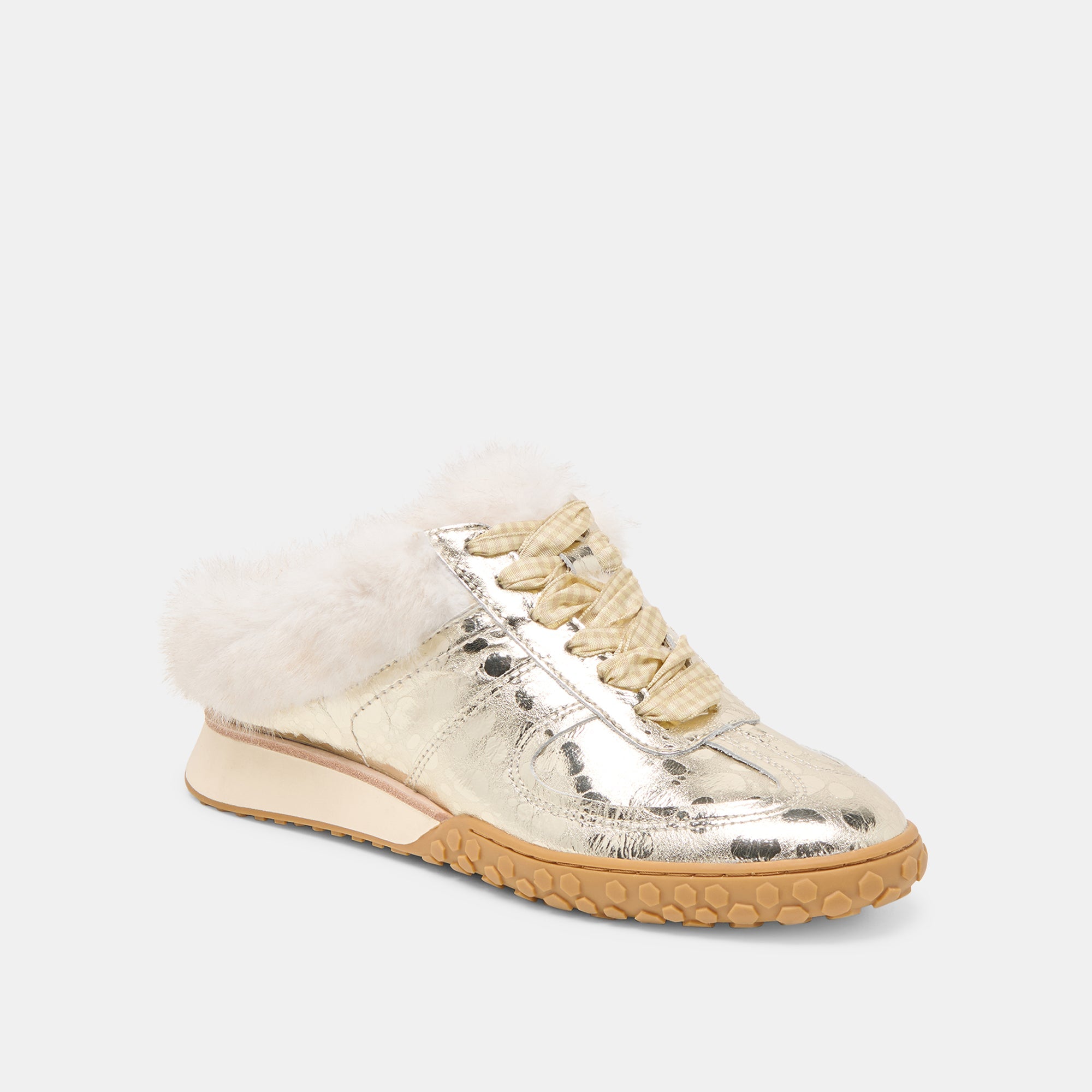 IZZEY PLUSH SNEAKERS PLATINUM LEATHER
