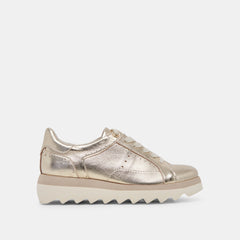 JORGIE SNEAKERS PLATINUM METALLIC LEATHER - re:vita