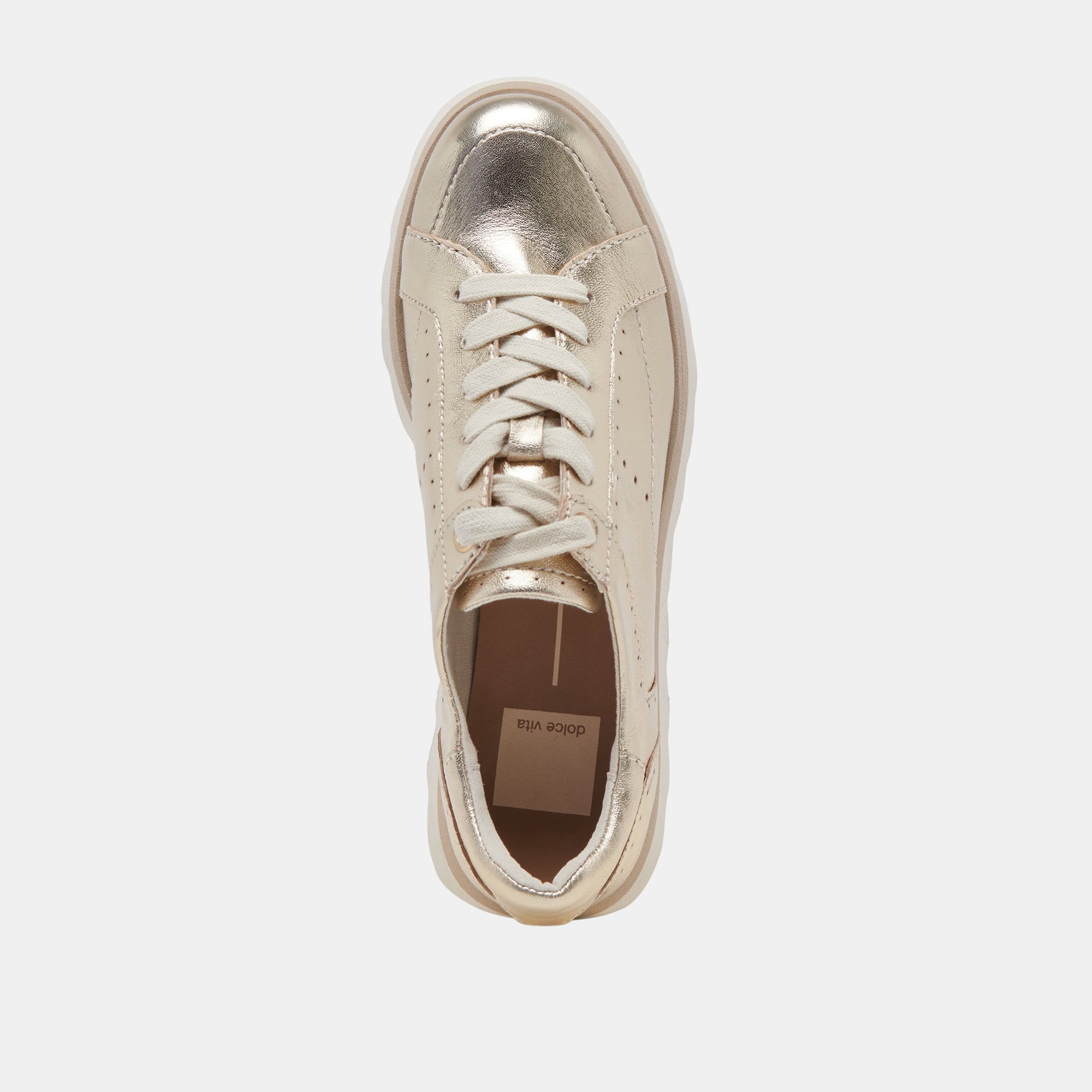 JORGIE SNEAKERS PLATINUM METALLIC LEATHER - re:vita