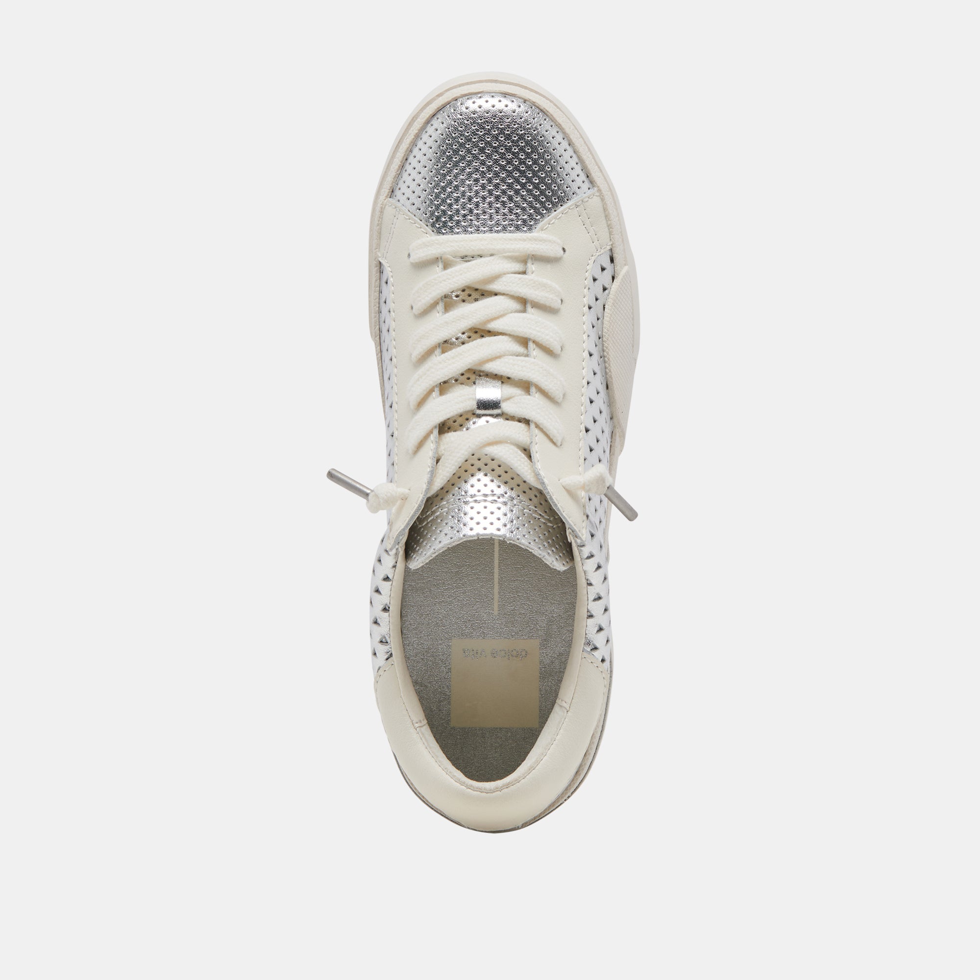 ZINA PERF 360 SNEAKERS SILVER LEATHER - re:vita