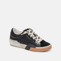 ZINA SNEAKERS ONYX EMBOSSED LEATHER - re:vita