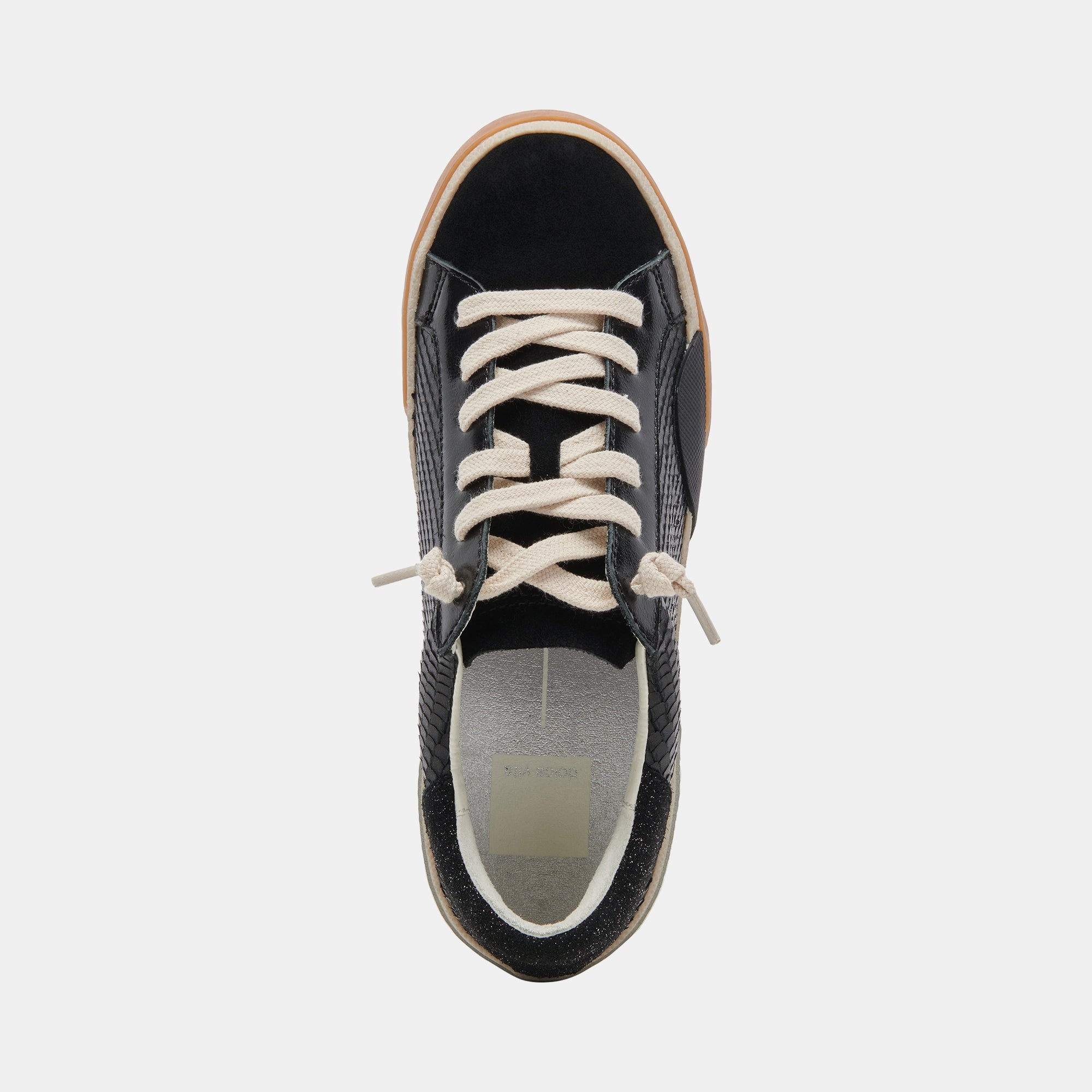 ZINA SNEAKERS ONYX EMBOSSED LEATHER - re:vita