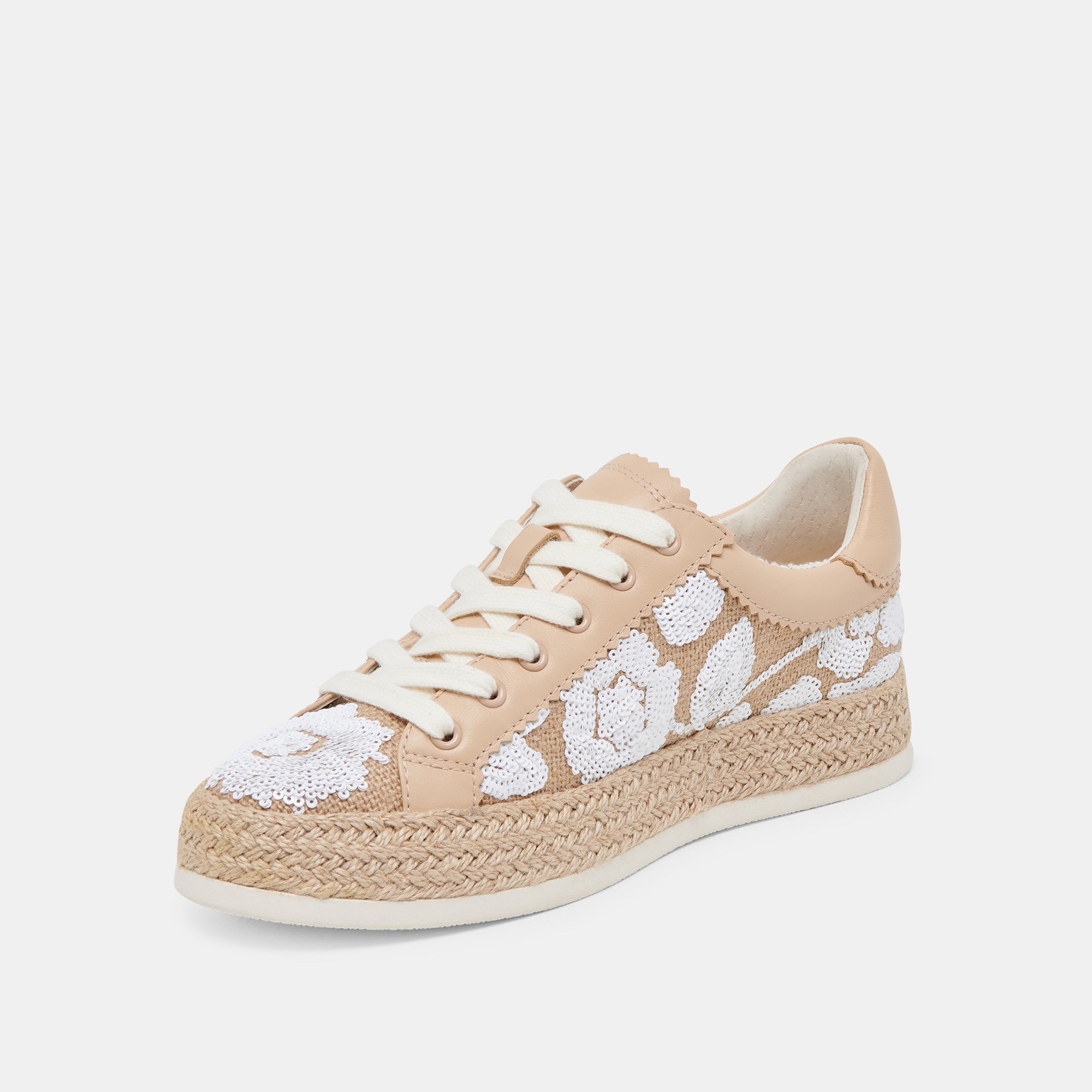 AZALIA SNEAKERS NATURAL MULTI FLORAL SEQUIN - re:vita