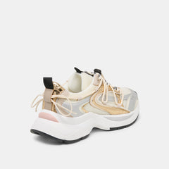SELMAR SNEAKERS SILVER GOLD LEATHER