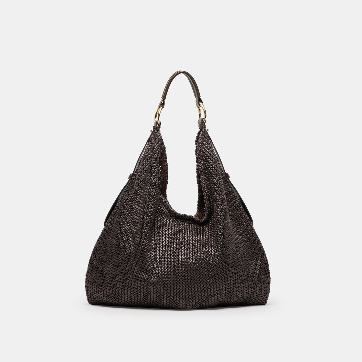 MIRIEL TOTE CHOCOLATE RAFFIA