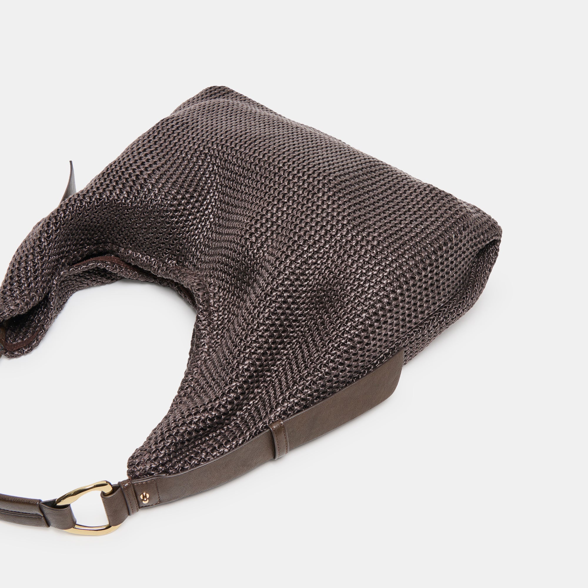 MIRIEL TOTE CHOCOLATE RAFFIA