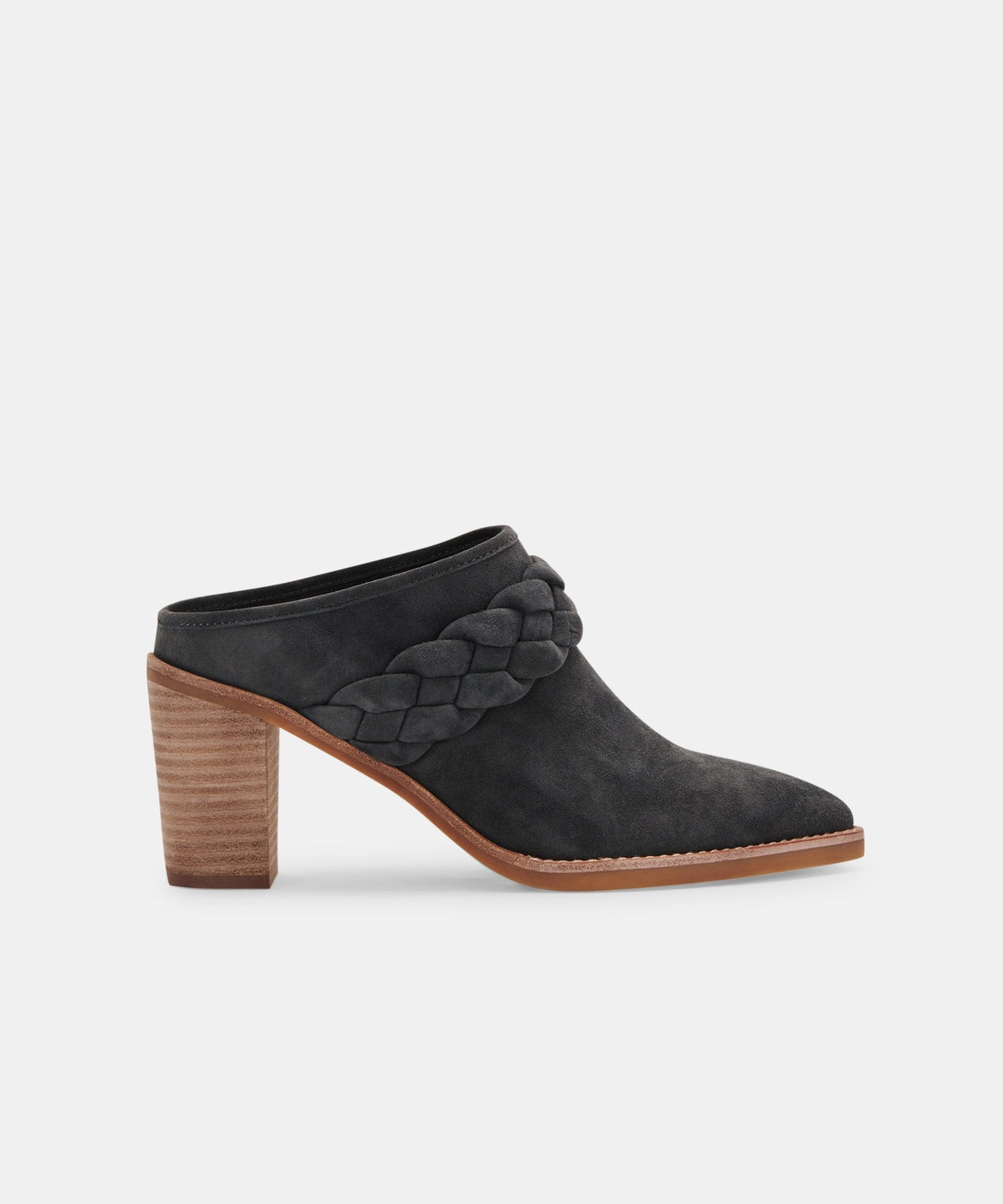 SERLA WIDE MULES ANTHRACITE SUEDE - re:vita