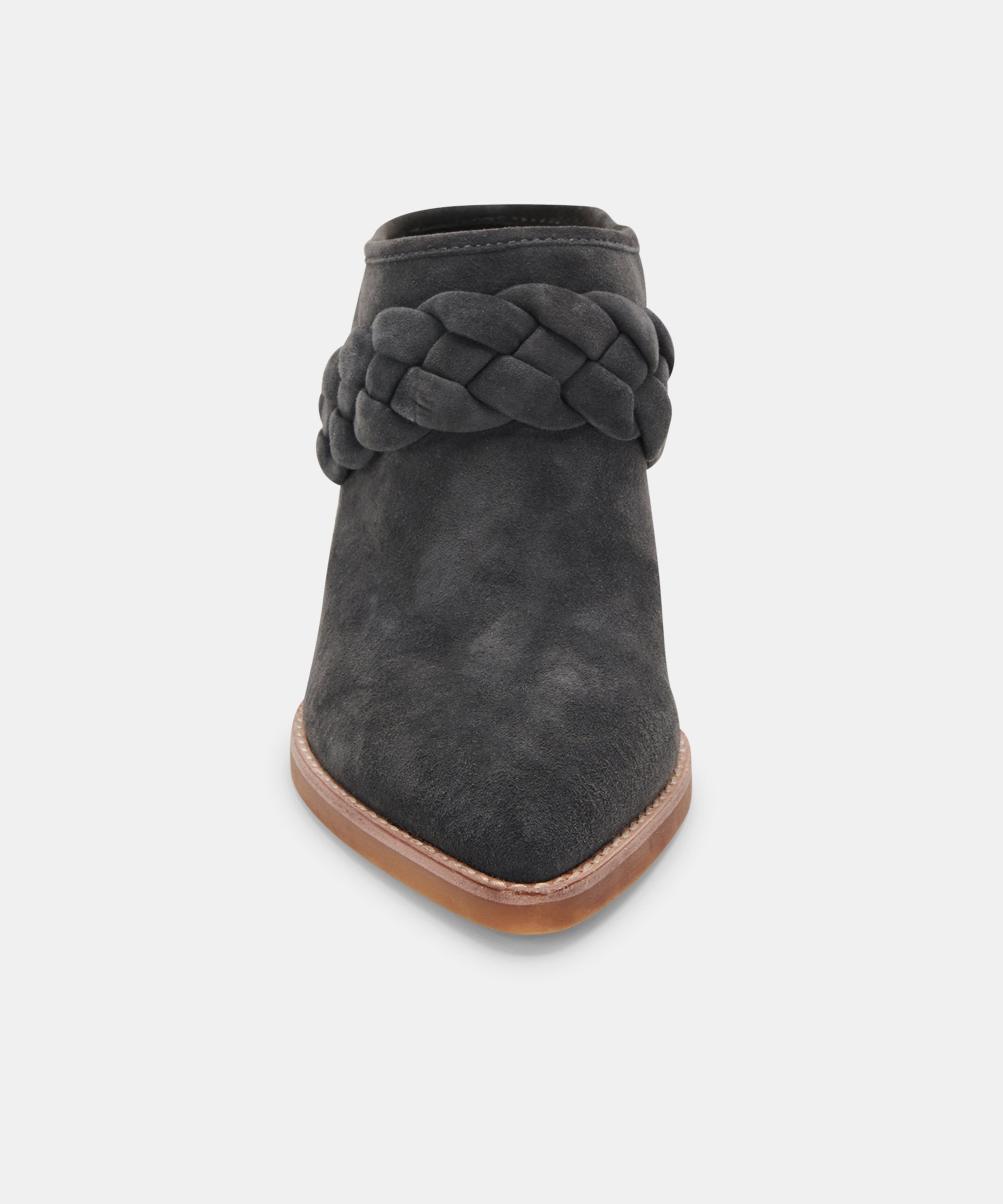 SERLA WIDE MULES ANTHRACITE SUEDE - re:vita