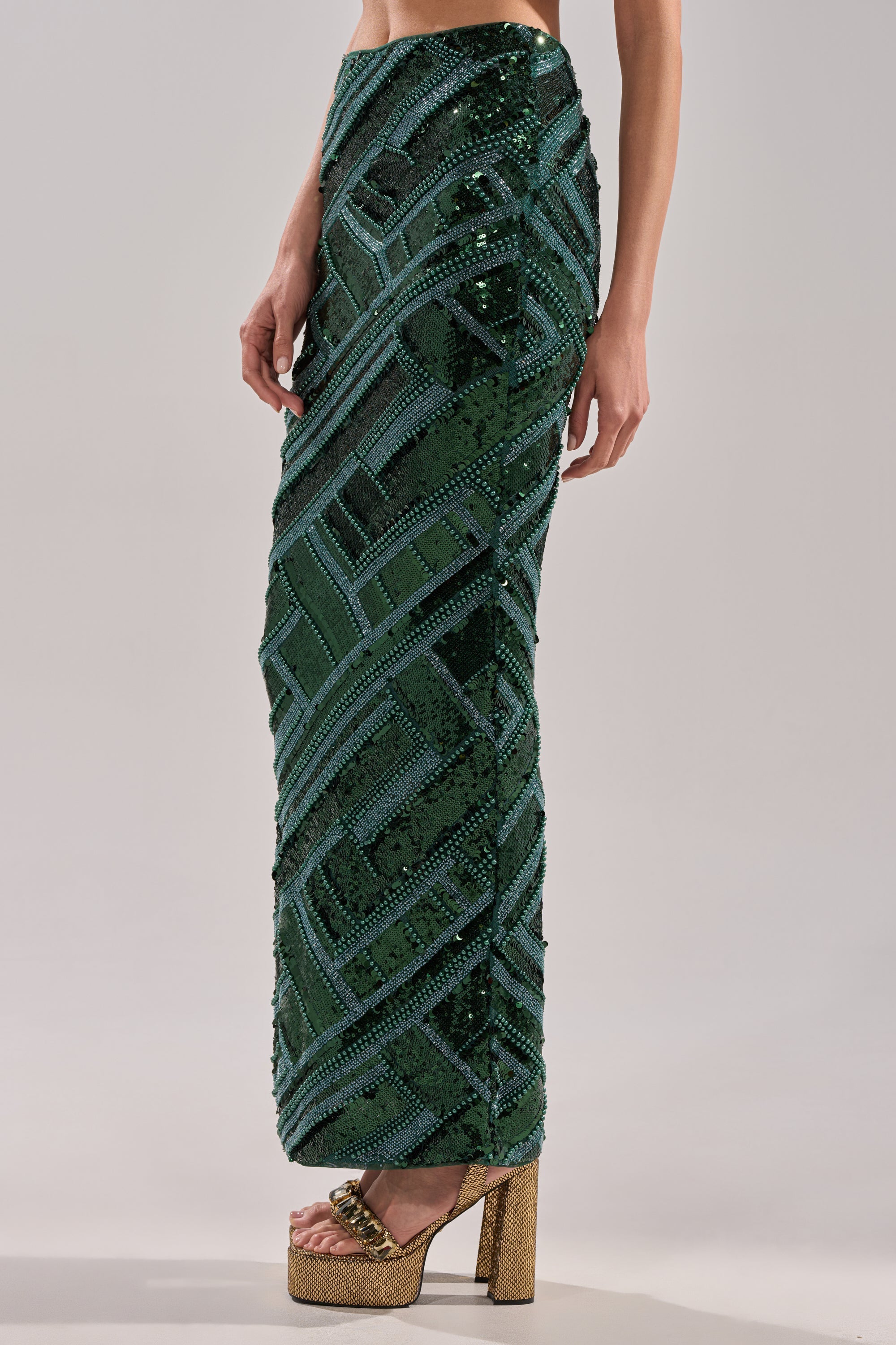 HOTTEST IN THE CLUB SEQUIN MAXI SKIRT