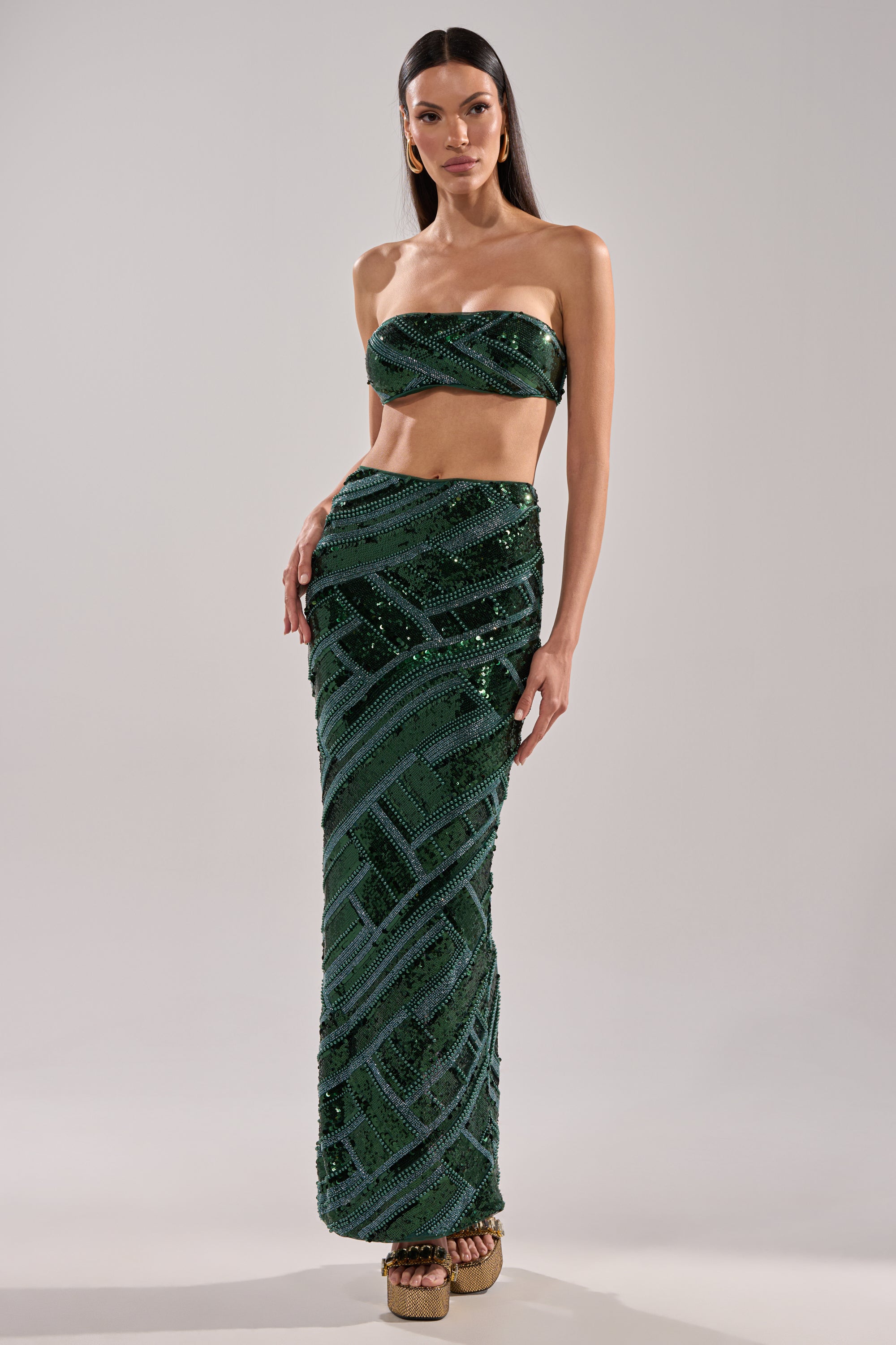 HOTTEST GIRL IN THE CLUB SEQUIN BANDEAU
