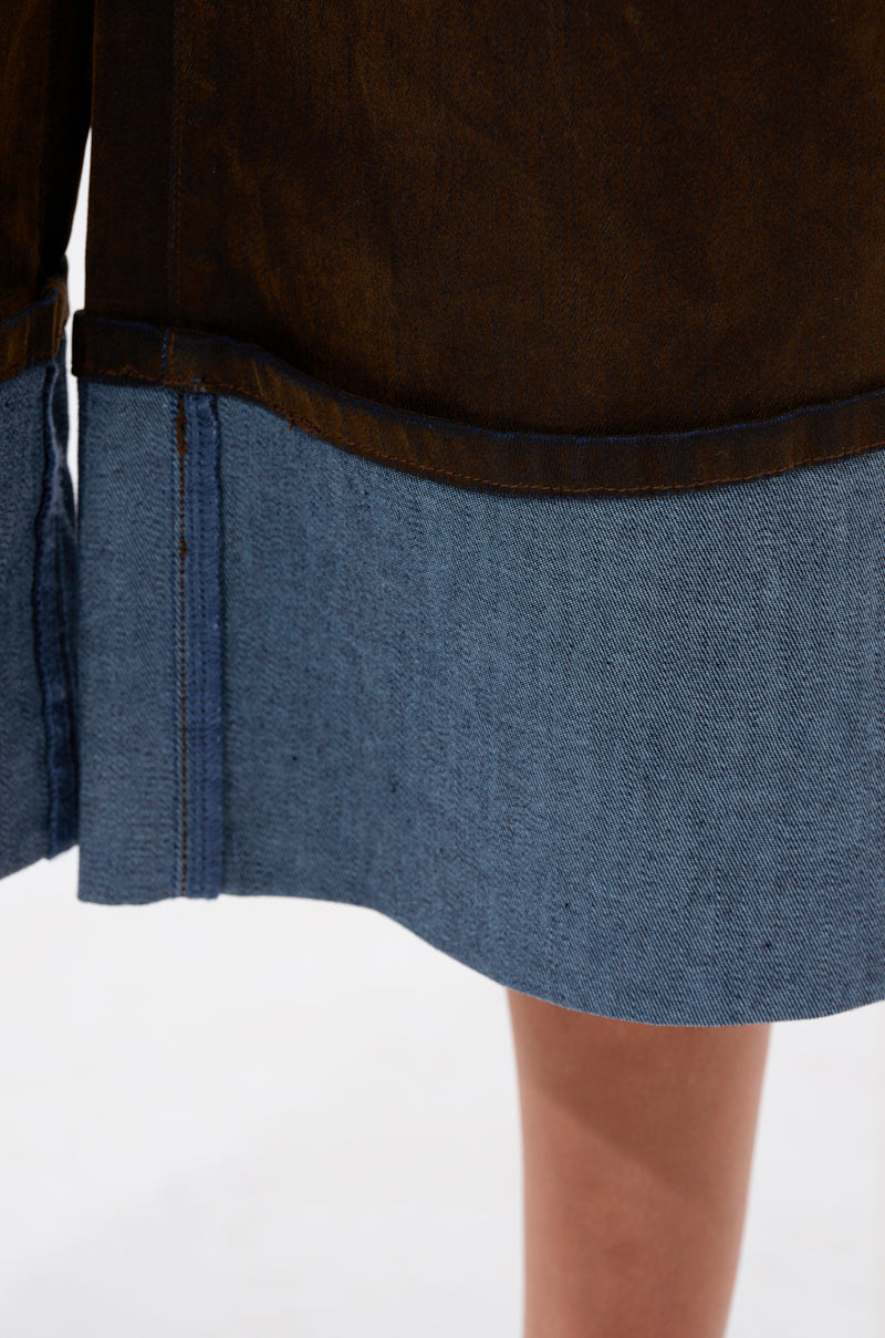 FALL VIBES VELVET BERMUDA SHORT