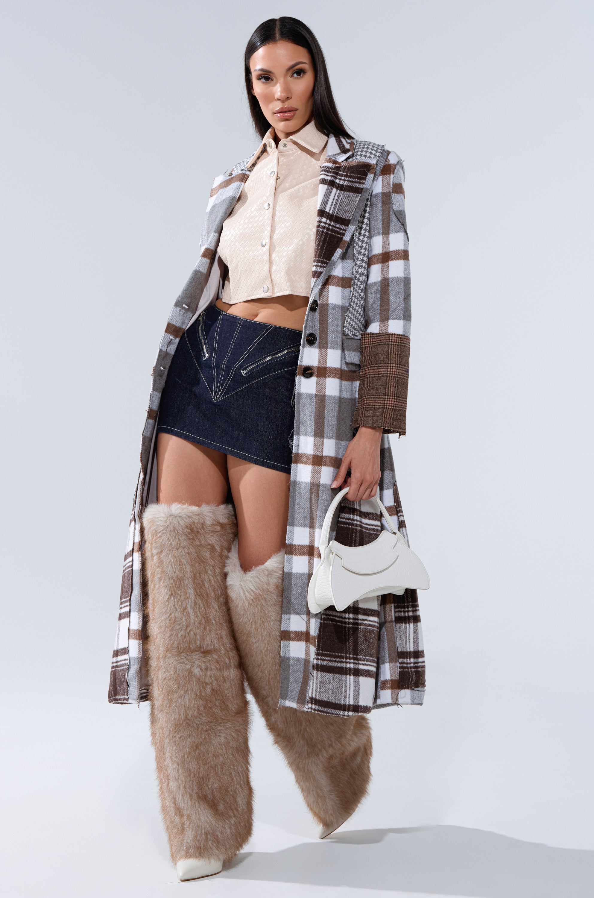 ZIP ME UP DENIM MINI SKIRT