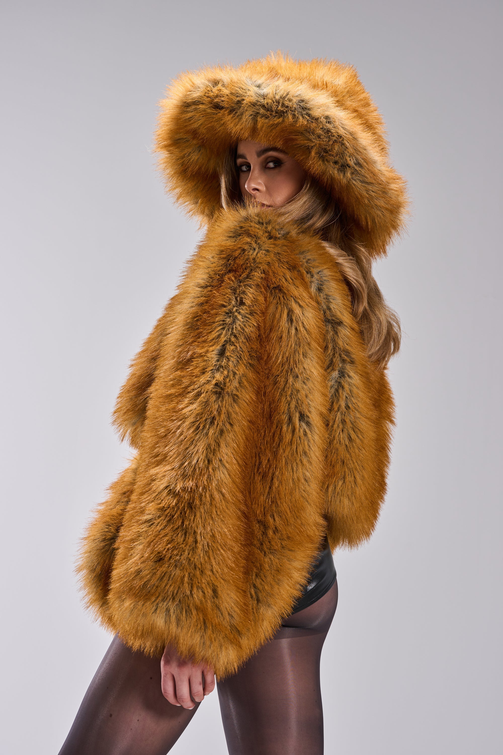 SNOW DAY FAUX FUR SWEATER