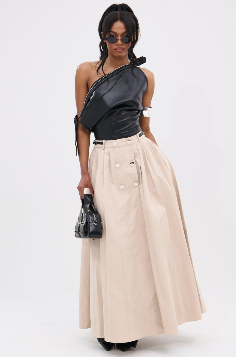 WEEKEND VIBES FAUX LEATHER BLOUSE