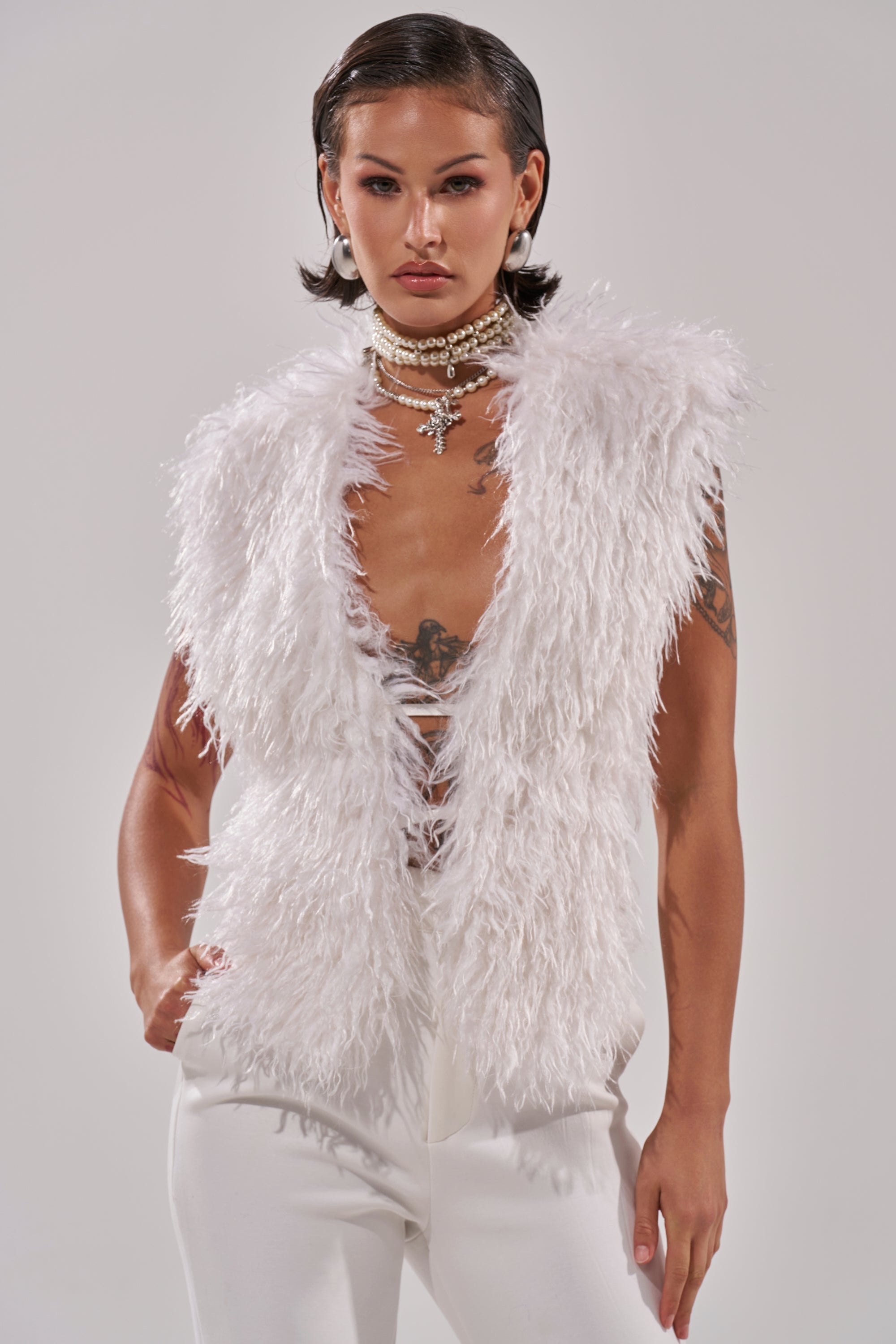 JAMEELA FAUX FUR TOP