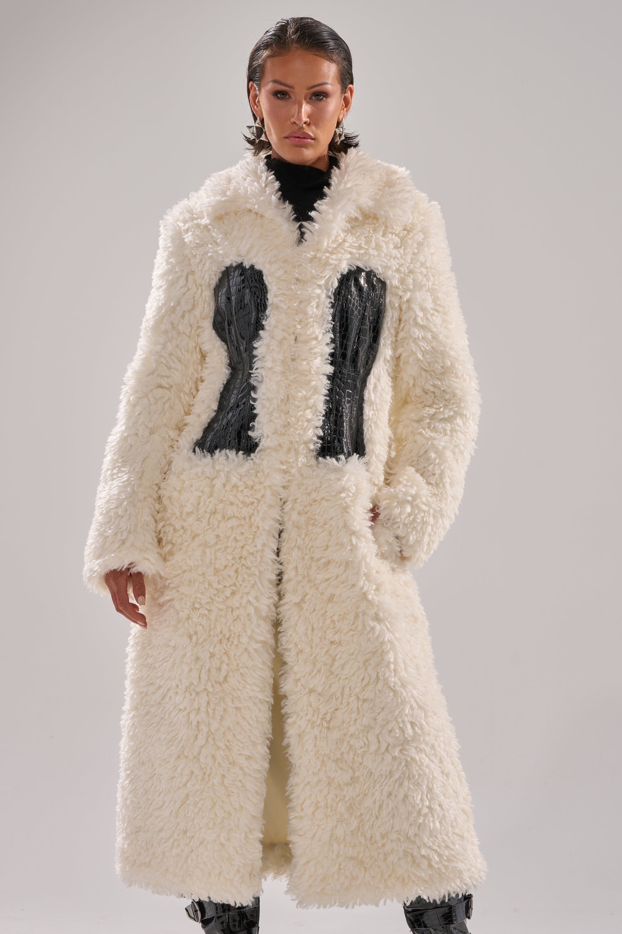 BUY ME ROSES CORSETED FUR COAT