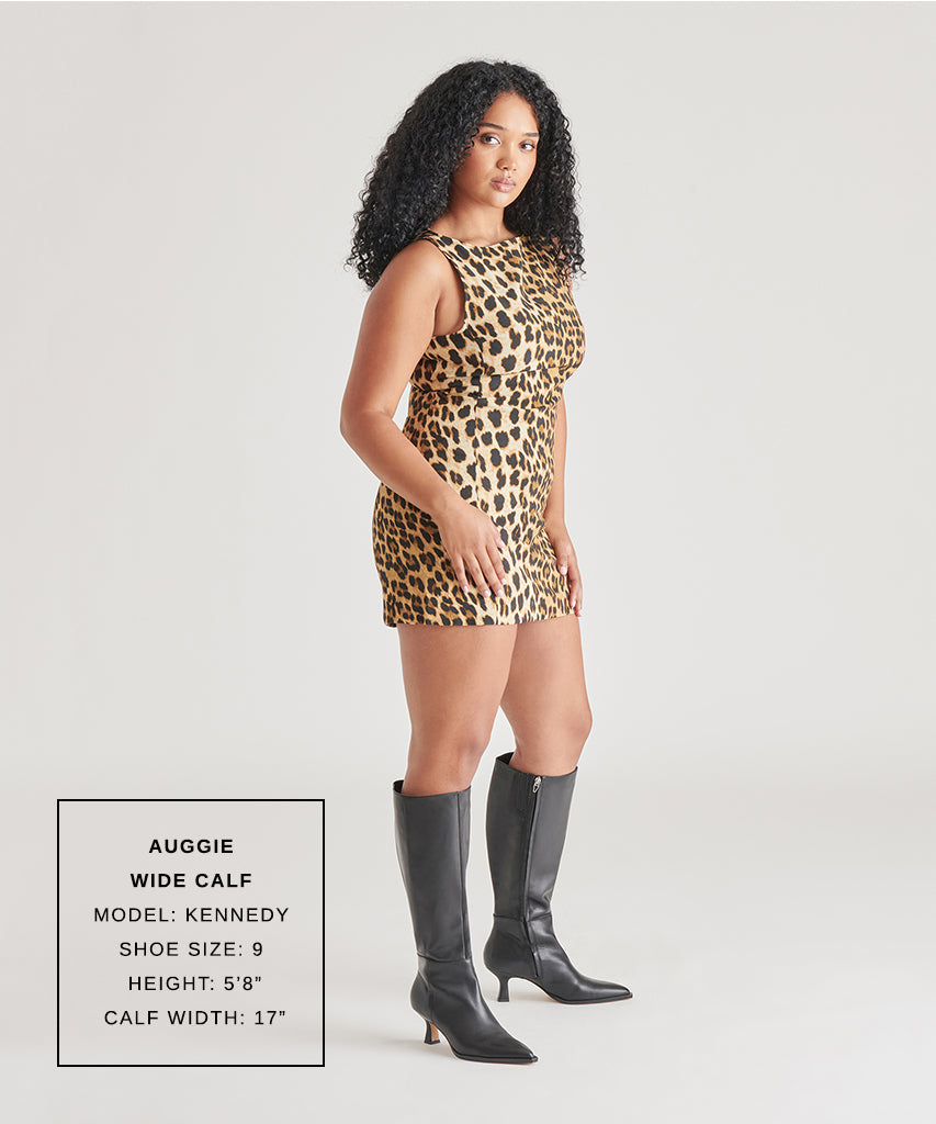 AUGGIE WIDE CALF BOOTS BLACK LEATHER - re:vita