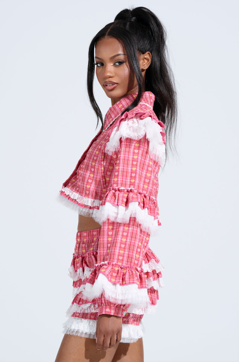 SUNNY RUFFLE BOMBER