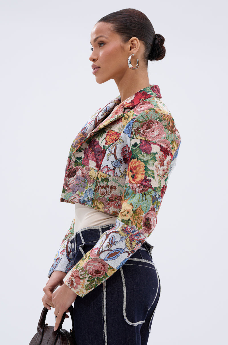 TAKE A HINT PATCHWORK BLAZER