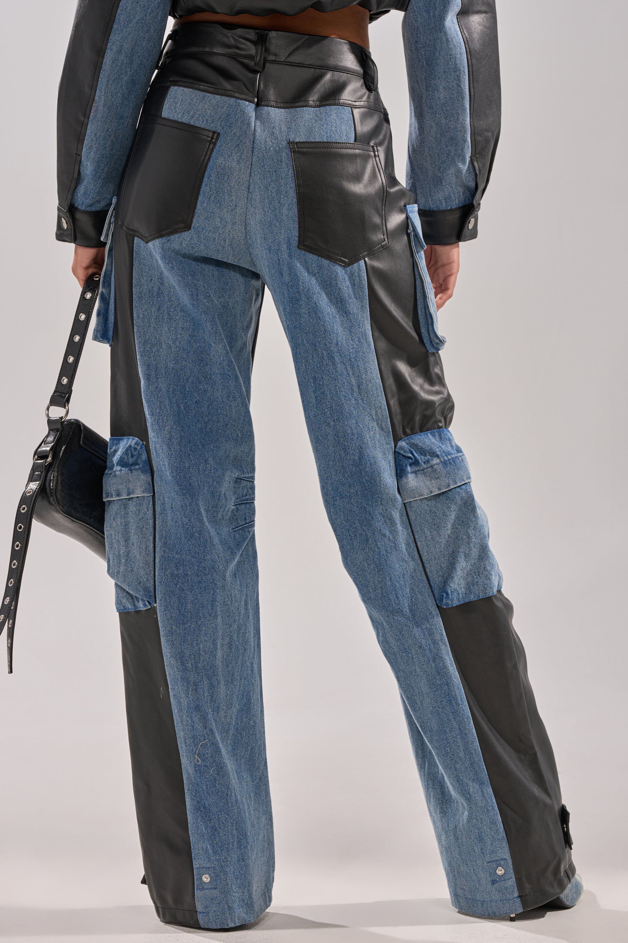 DOWN TIME MIXED MEDIA CARGO PANT