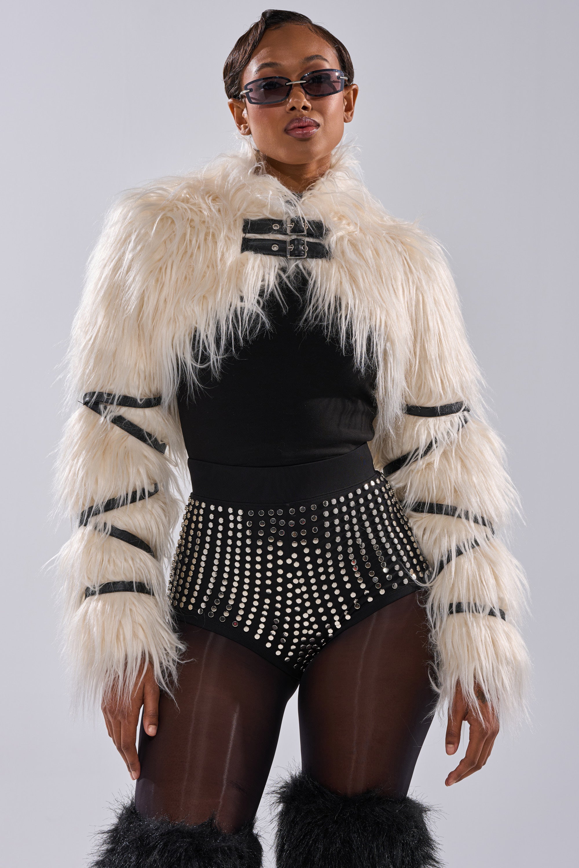 PHIA FAUX FUR BOLERO