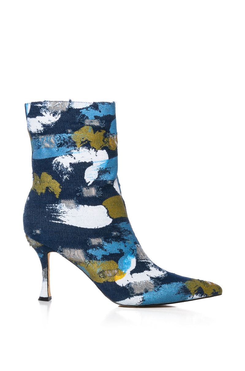 AZALEA WANG AUGUST COLOR PATTERN BOOTIE IN MULTI