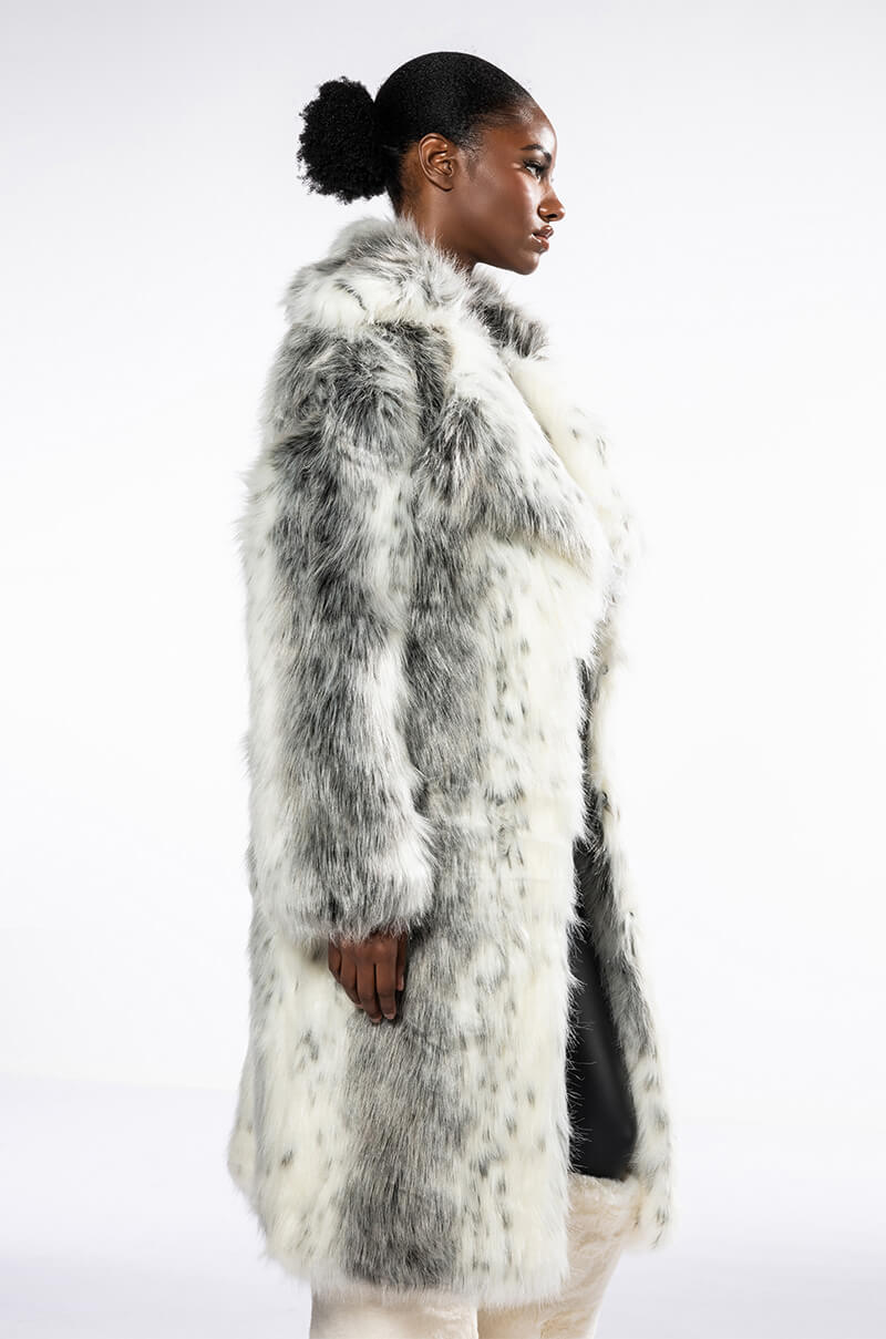 KYOTO NIGHTS LONG FAUX FUR JACKET