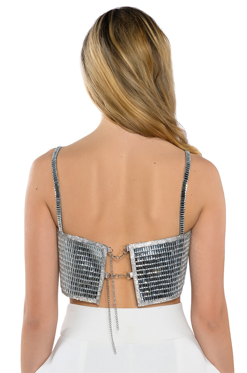 DISCO BALL MIRROR BRALETTE