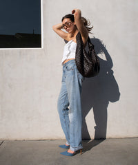 KANIKA HEELS BLUE DENIM - re:vita