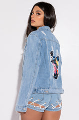 ARIA CHEEKY LACE UP DETAIL DENIM SHORT