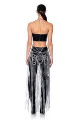 GOODBYE ANGEL CHAIN OVERLAY MAXI DRESS