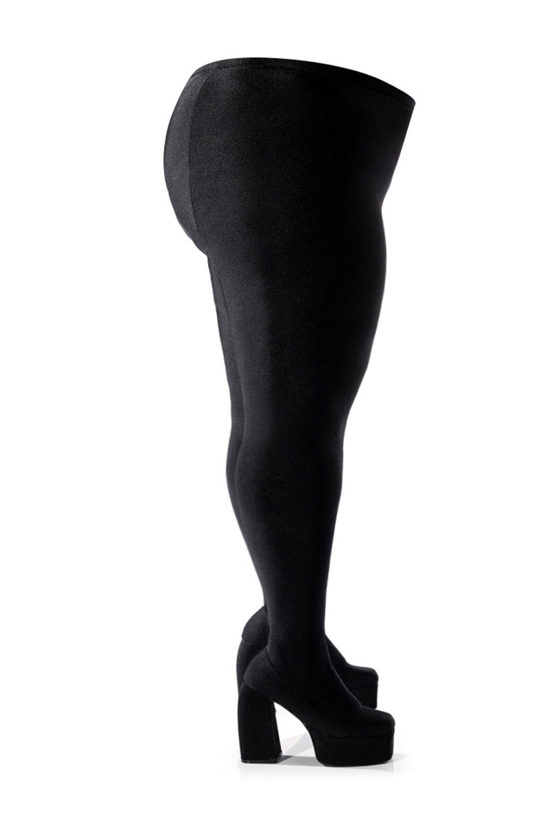 AZALA WANG STAR STRETCH CHUNKY PLUS PANT BOOT IN BLACK