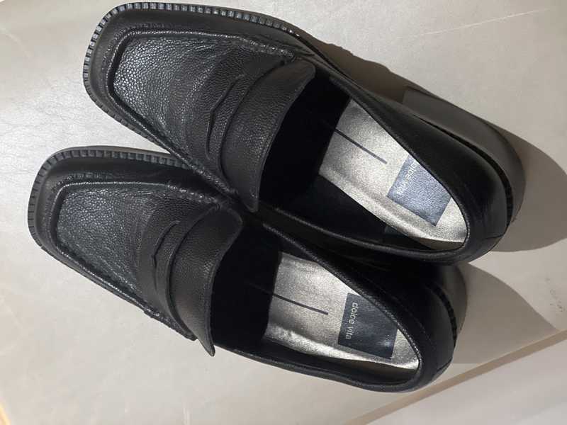 TALIE LOAFERS ONYX EMBOSSED LEATHER - re:vita