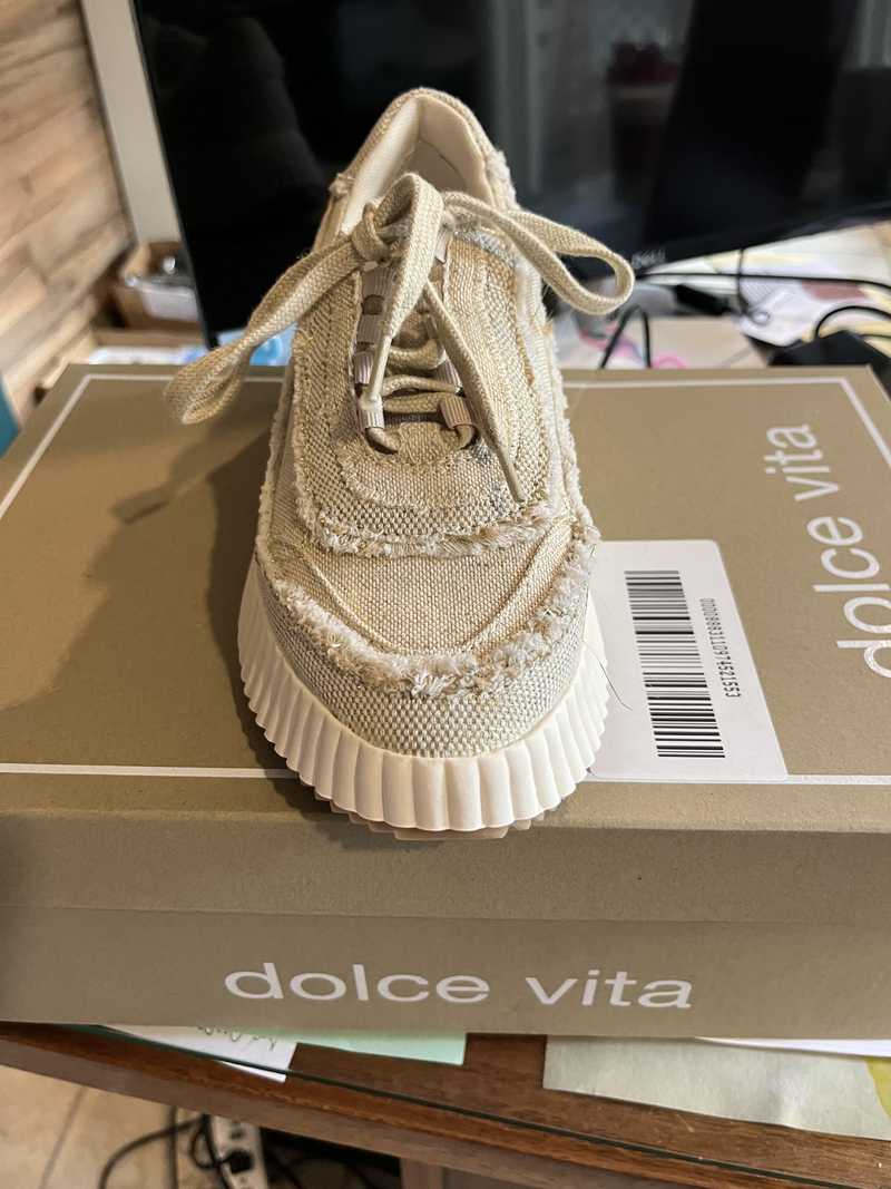 DOLEN FRAY SNEAKERS SAND CANVAS - re:vita