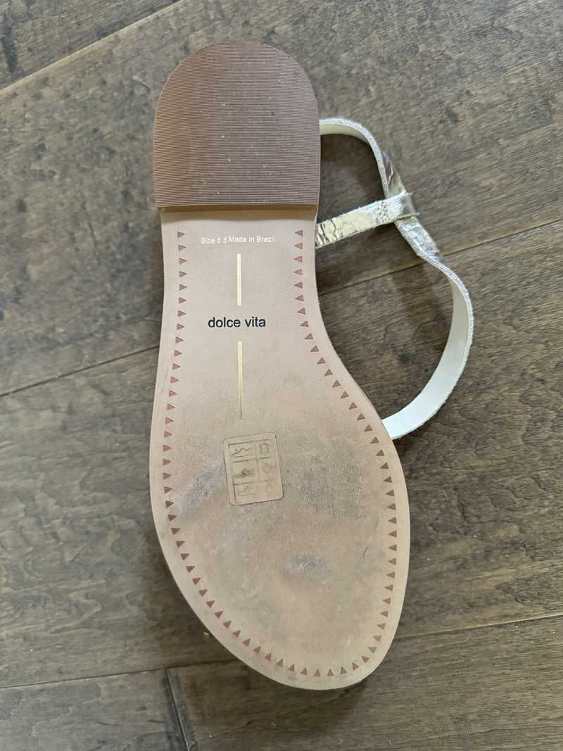 WANDRE SANDALS GOLD DISTRESSED LEATHER - re:vita
