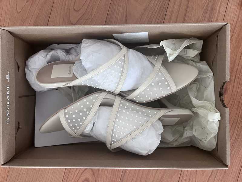 MANDEL PEARL HEELS IVORY MESH - re:vita