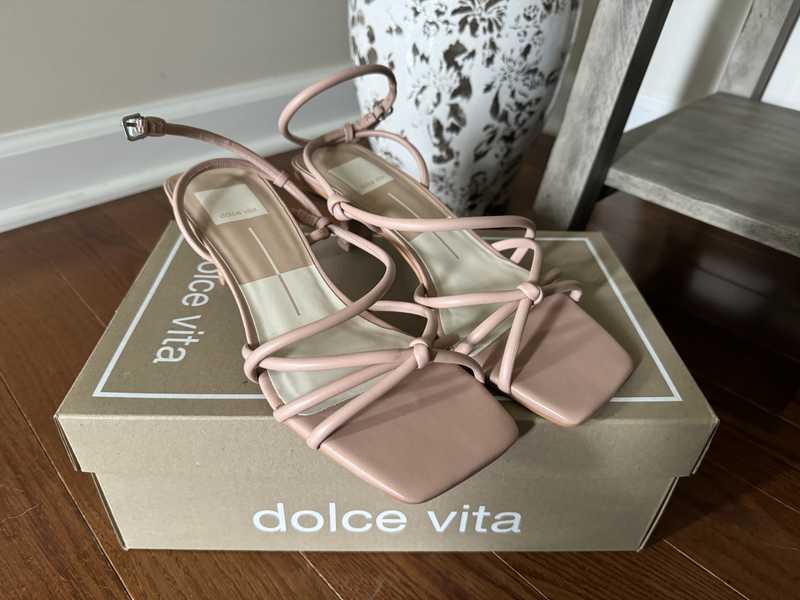 BEV HEELS ROSE LEATHER - re:vita
