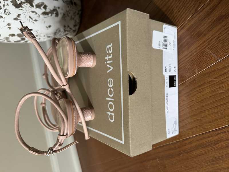 BEV HEELS ROSE LEATHER - re:vita