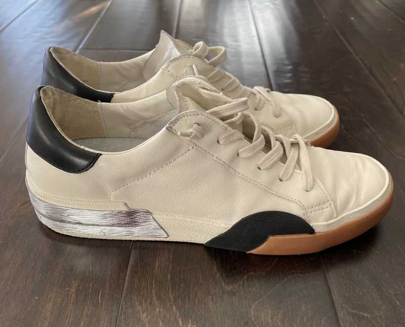ZINA SNEAKERS WHITE BLACK LEATHER re:vita