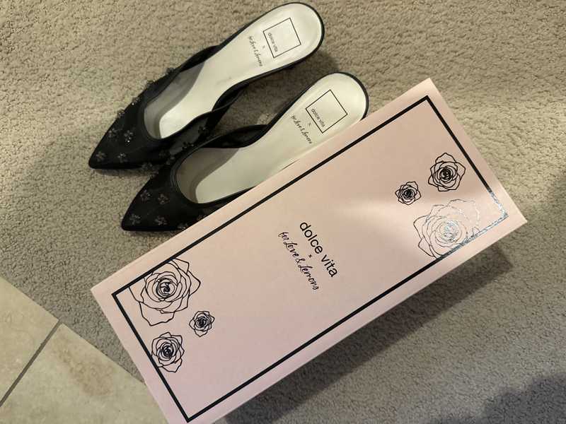 CLAIRE HEELS BLACK MESH - re:vita