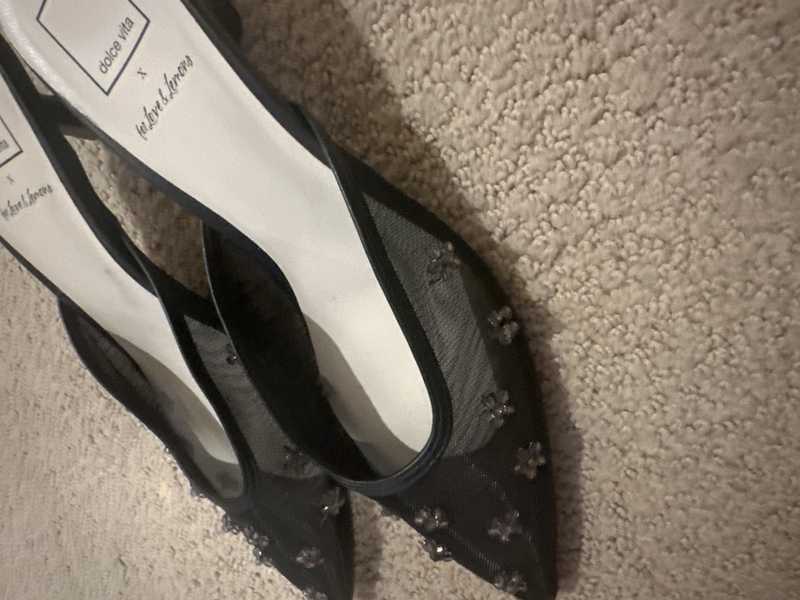 CLAIRE HEELS BLACK MESH - re:vita
