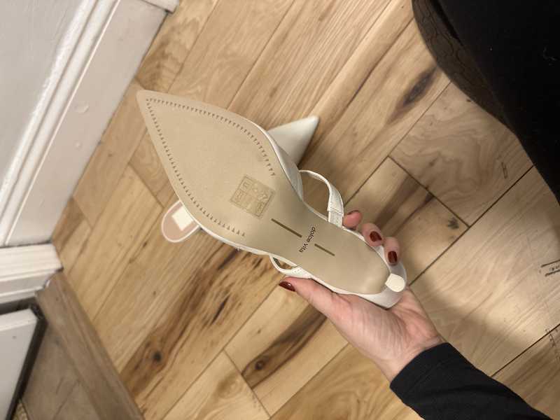KANIKA HEELS WHITE CRINKLE PATENT - re:vita