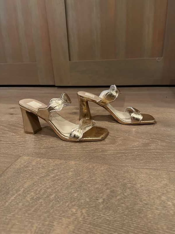 ILVA HEELS GOLD DISTRESSED LEATHER - re:vita