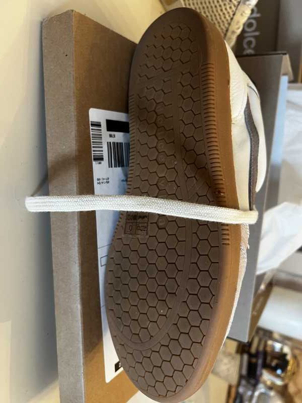 NOTICE WIDE SNEAKERS WHITE GREY LEATHER - re:vita